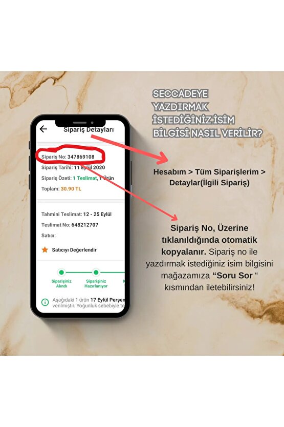 Anneler Gününe Özel İsimli Lüx Kadife Seccade, Kişiye Özel Seccade, Yasin ve Tesbih
