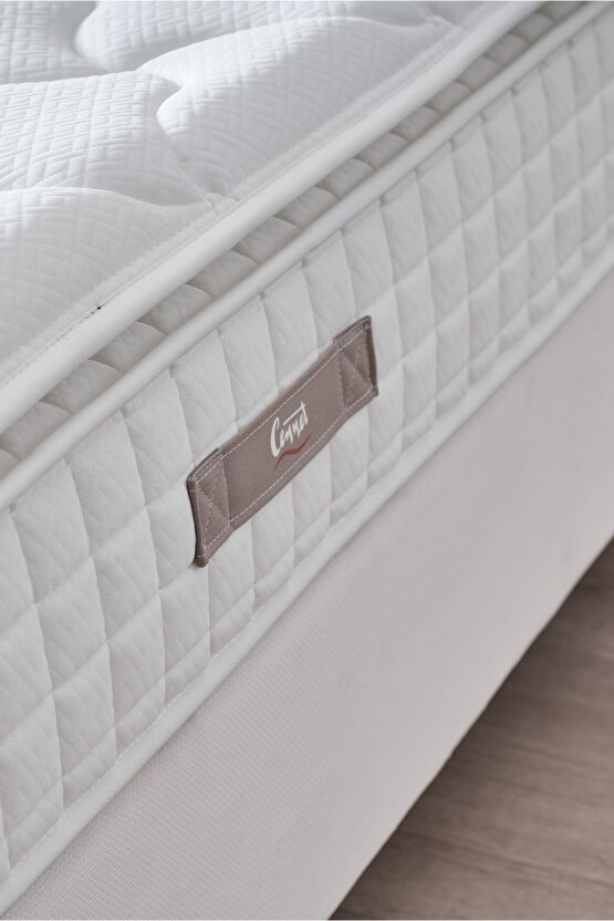 Zambak Modeli Çift Kişilik Pedli Paket Yaylı Full Ortopedik Antibakteriyel Yatak
