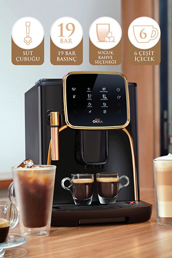 OK0030-04 Arzum Okka Espresso Pro Tam Otomatik Espresso Makinesi - Bakır