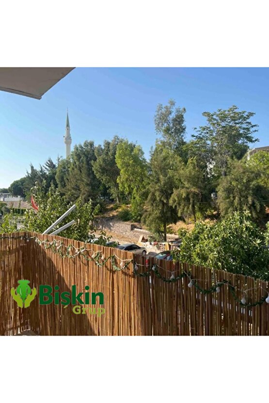 50cm x 4Metre Doğal Bambu Kamış Çit Deokarsyon ,Bahçe ve Balko Çiti