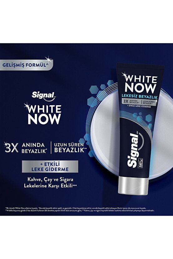 White Now Leke Karşıtı Kahve Ve Sigara Içenler Için Beyazlatıcı Diş Macunu 75ml X3