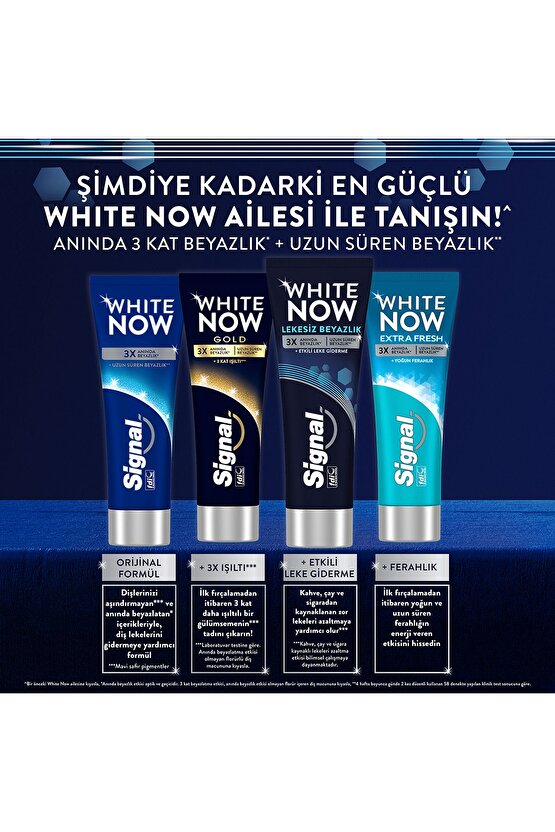 White Now Leke Karşıtı Kahve Ve Sigara Içenler Için Beyazlatıcı Diş Macunu 75ml X3