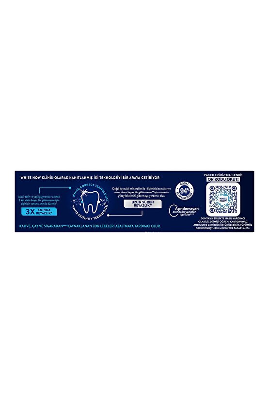White Now Leke Karşıtı Kahve Ve Sigara Içenler Için Beyazlatıcı Diş Macunu 75ml X3