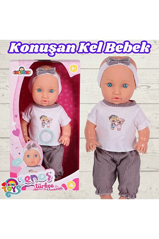 Senoş Kel Bebek - Türkçe Konuşan Senoş Et Bebek - Konuşan Bebek - Senoş Bebek - Siyah