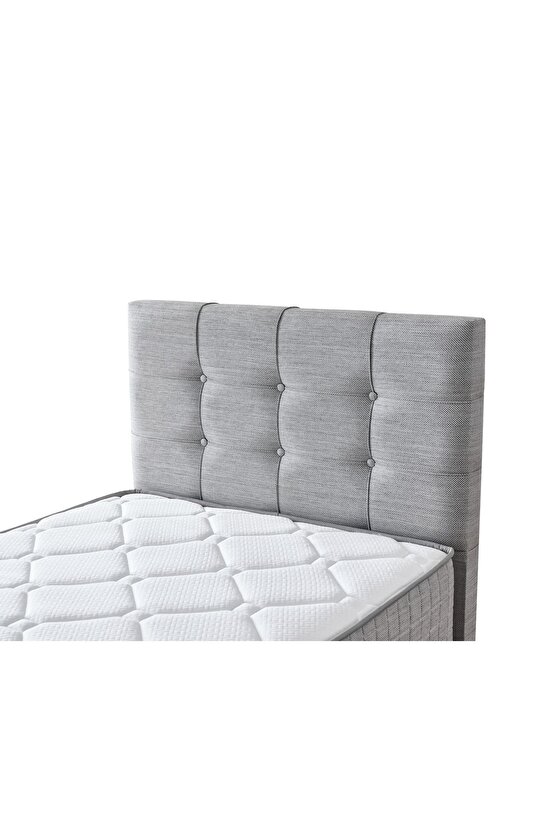 Mimoza Modeli Tek Kişilik Full Ortopedik Antibakteriyel Yataklı Baza Ve Başlık Takımı 3 Lü Set
