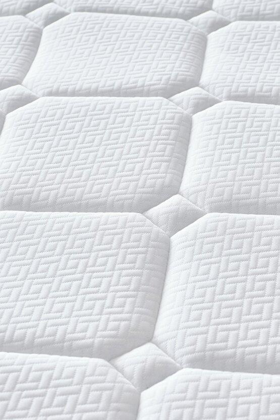 Mimoza Modeli Tek Kişilik Full Ortopedik Antibakteriyel Yataklı Baza Ve Başlık Takımı 3 Lü Set