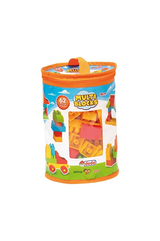 Dede Multi Block Lego 62 Parça Eğitici Yapı Blokları Seti Çantalı +1,5 Yaş