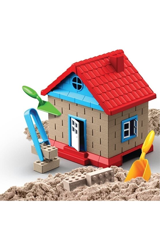 Naturel Kinetik Kum Ev Oyun Kumu Seti 750 Gr. Art Sand Hause Play Sand Set