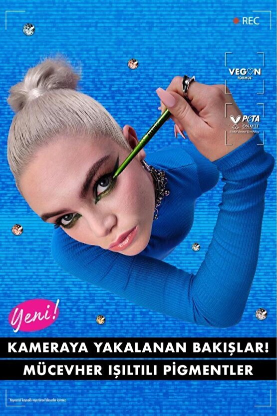 Vivid Rich Asansörlü Göz Kalemi - 14 Sapphire Bling