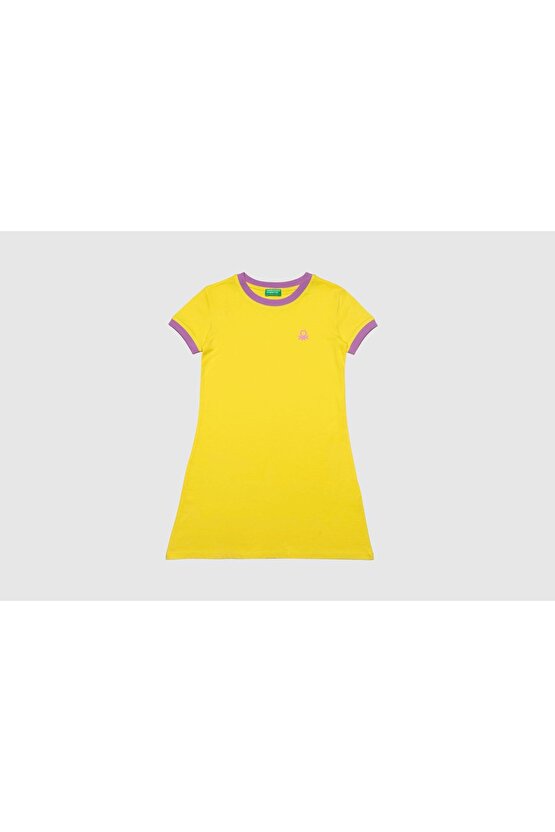 Kız Çocuk Elbise Bnt-g20512 Sarı