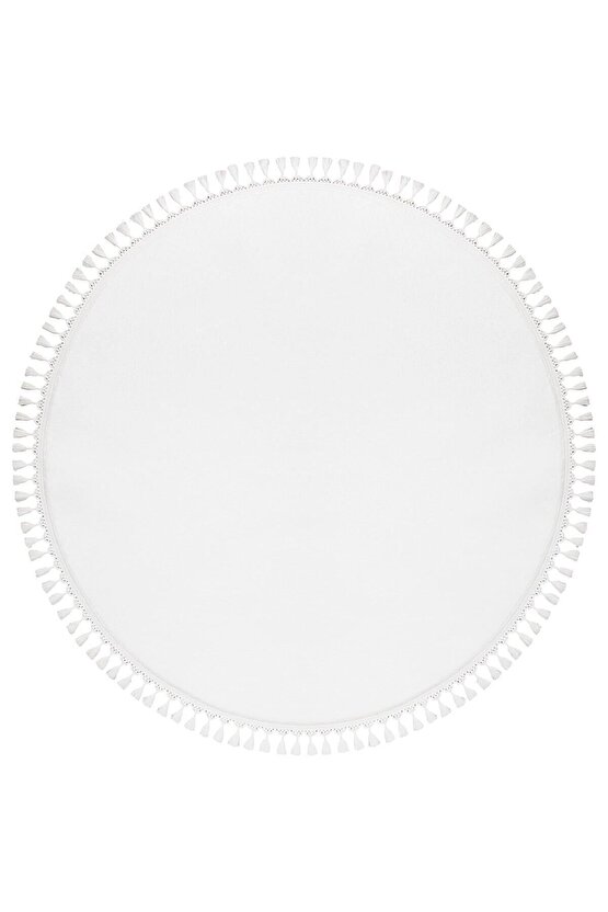 Yuvarlak Comfort Puffy Ponpon Saçaklı Yıkanabilir