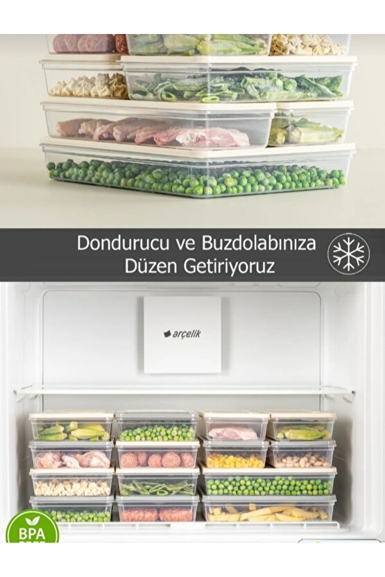 Yatay buzdolabı difriz düzenleyici saklama kabı mikrodalga kabı