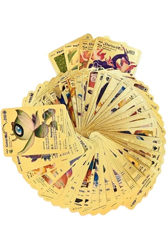 Orijinal Pokemon Kart Gold Serisi 40lı Paket - Pokemon Oyun Kartları - Pikachu Koleksiyonluk Kartı
