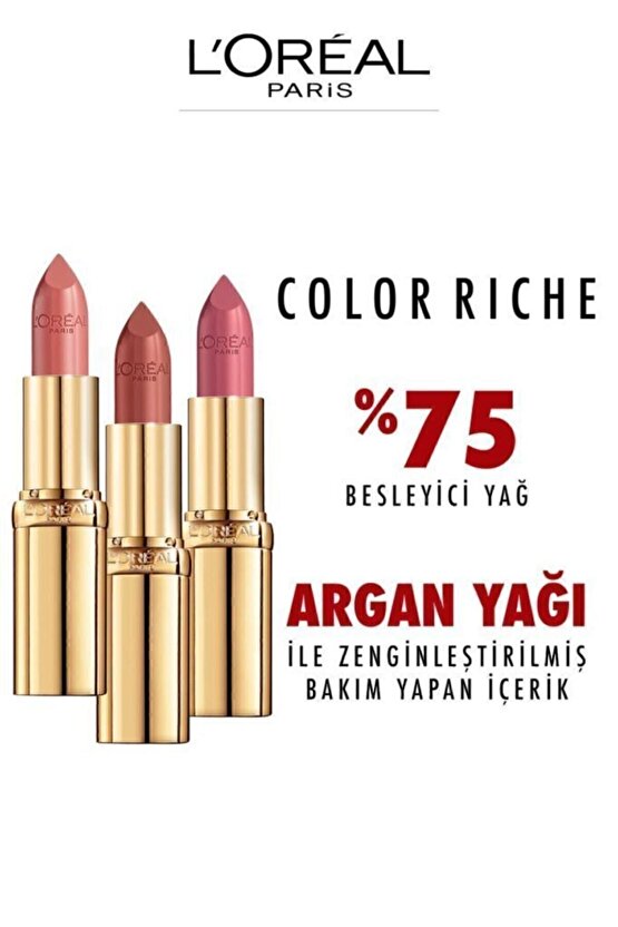 Color Riche Saten Bitişli Ruj 125 Maison Marais - Kırmızı