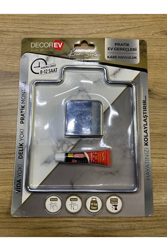 güçlü yapışkanlı kare krom havluluk dc-4780