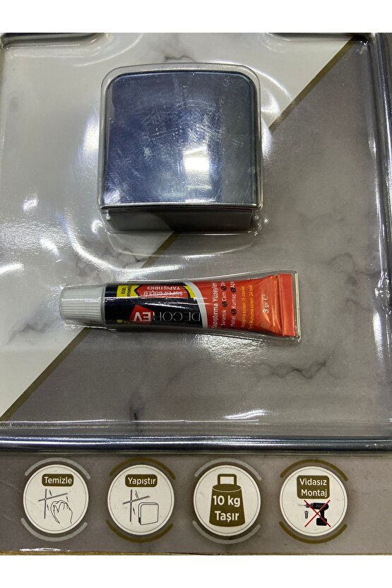 güçlü yapışkanlı kare krom havluluk dc-4780