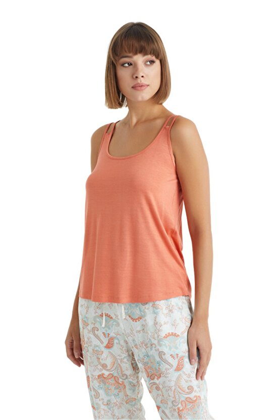 Kadın Pijama Takımı 60221 - Turuncu