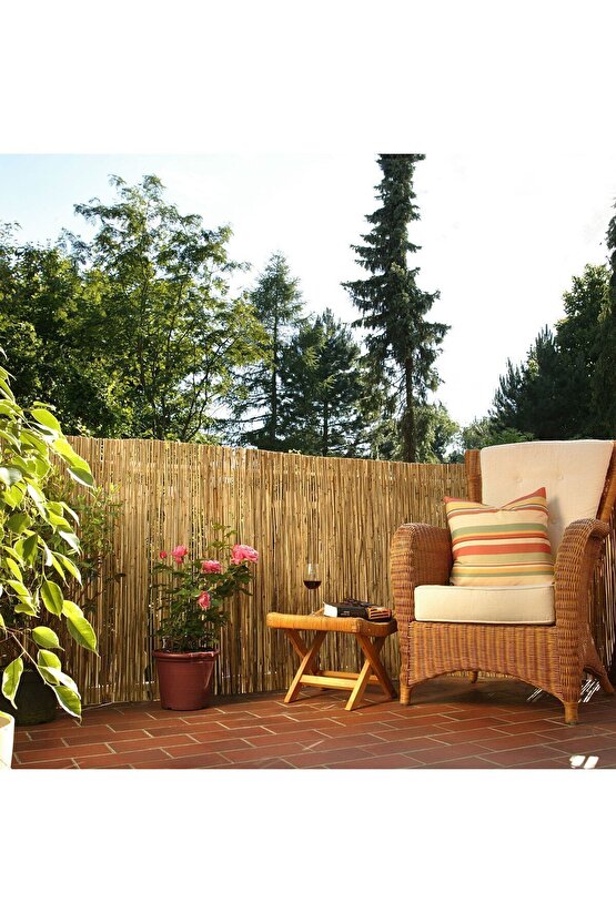 2m X 4m Reed Fence Misina Ipli Doğal Bambu Kamış Çit , Bahçe Çiti , Balon Çiti ,hasır Çit ,gölgelik
