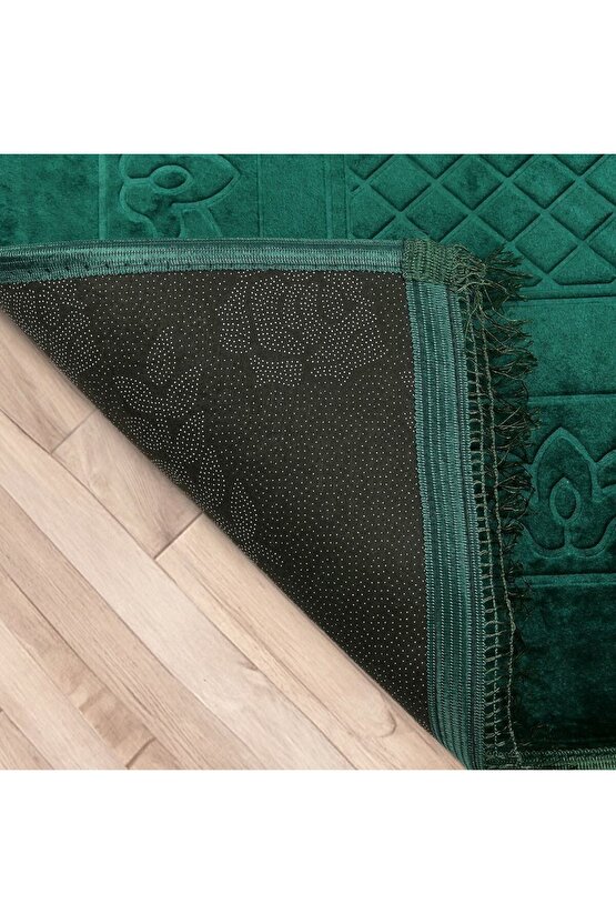 Soft Yumuşak Kadife Peluş Seccade Yeşil
