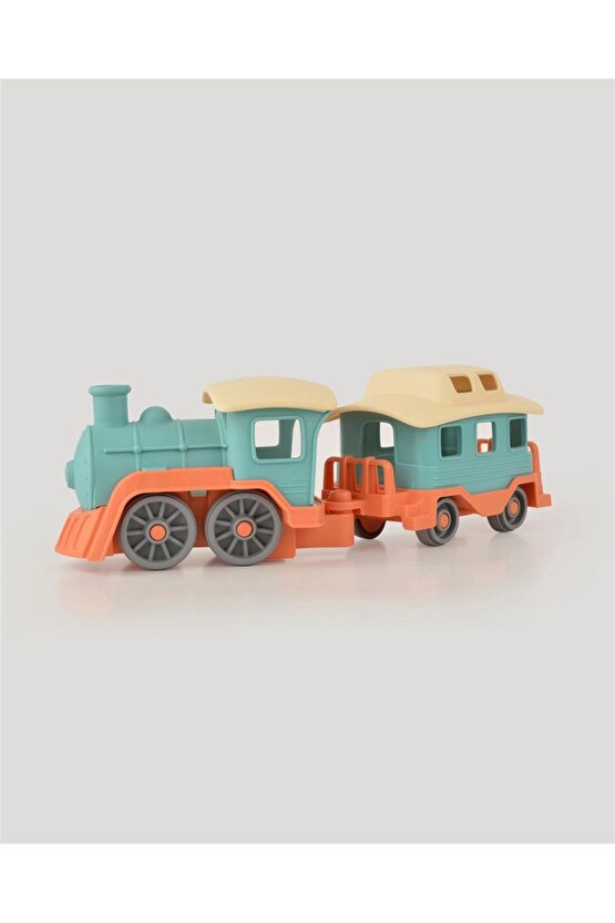 Lüx Somon Sevimli Tren Tren Seti - Plastik Tren - Kırılmaz Oyuncak - Kırılmaz Tren - Tren Oyuncaklar