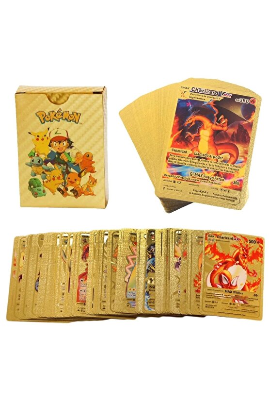 Orijinal Pokemon Kart Gold Serisi 165li Paket - Pokemon Oyun Kartları - Pikachu Koleksiyonluk Kartı