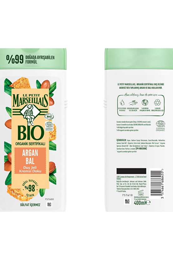 Duş Jeli Bio Argan Bal 400 ml