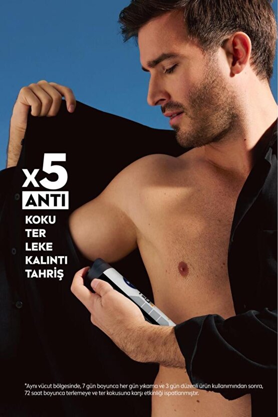 MEN Erkek Sprey Deodorant Black&White Invisible Original 150ml,72 Saat Anti-Perspirant,X3 Adet