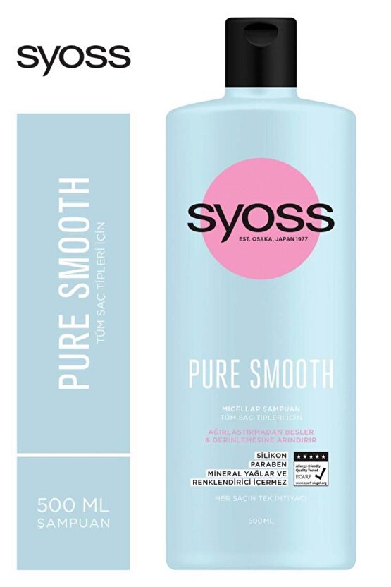 Pure Smooth Micellar Ağırlaştırmayan Derinlemesine Bakım Şampuan 500ml X 2 Adet