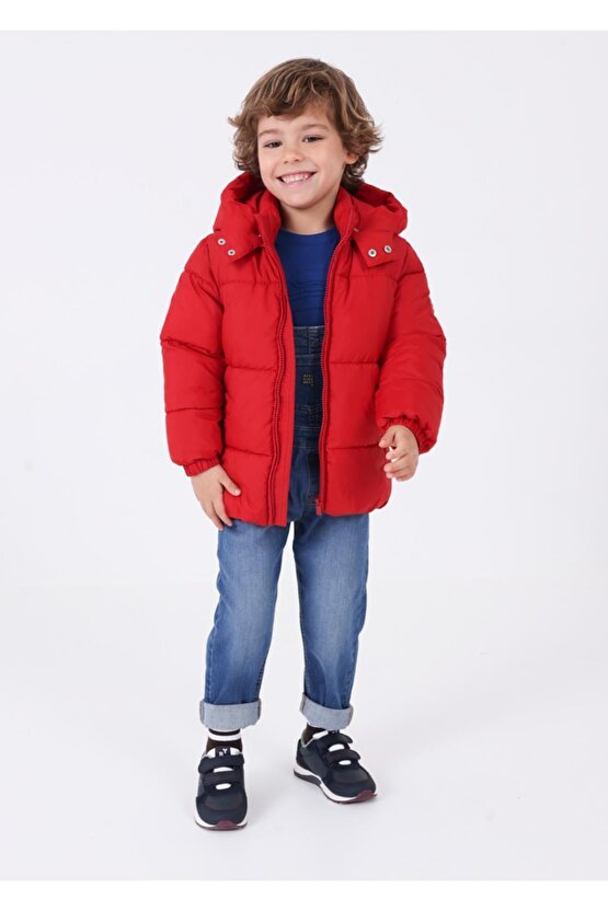 Erkek Çocuk Kışlık Şişme Sıcak Astalı Mont Rojo 412