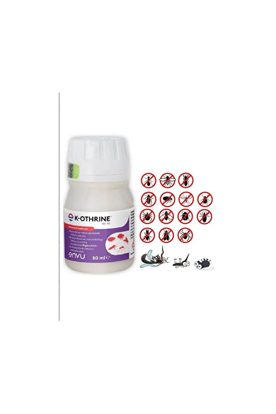 2 Adet K-othrine Sc50 50ml Hamam, Kalorifer Böceği Ilacı Ve 2,5lt Pomilsan Basınçlı Ilaçlama Pompası