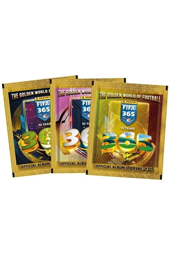 Panini FIFA 365 2025 Sticker 10 Paket - Futbolcu Çıkartmaları - Trading Futbolcu Oyuncu Kartı Panini