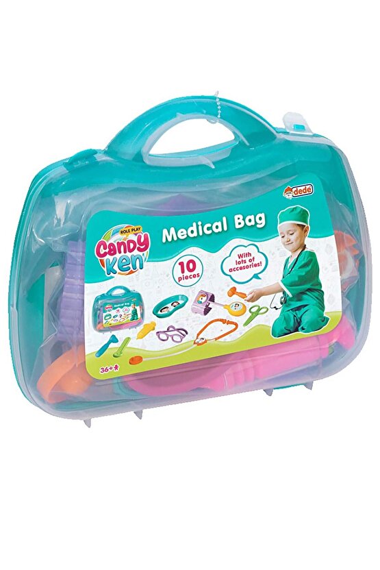 Candy Doktor Çantası - Doktor Seti - Hemşire Oyuncak - Doktorculuk Oyunu - Hastehane Oyuncakları