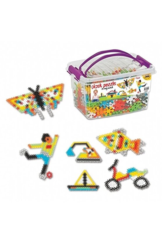 Çiçek Puzzle Box Eğitici Şekiller 500 Parça