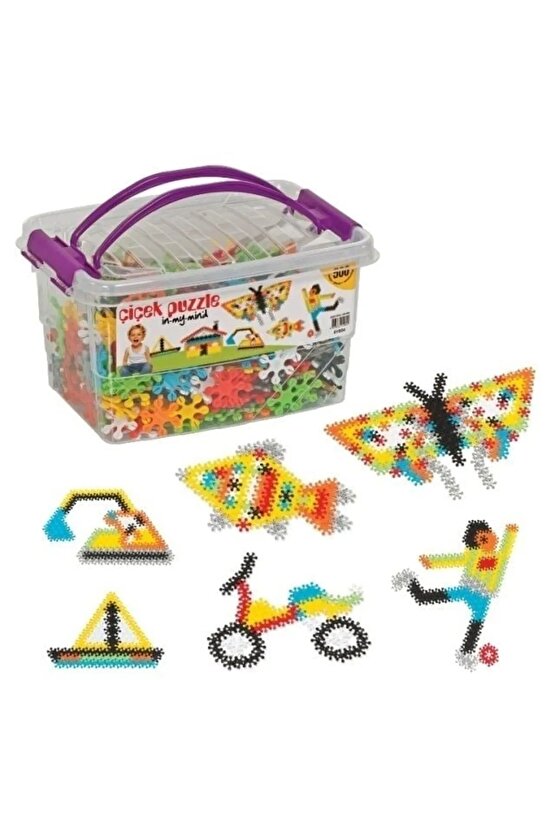 Çiçek Puzzle Box Eğitici Şekiller 500 Parça