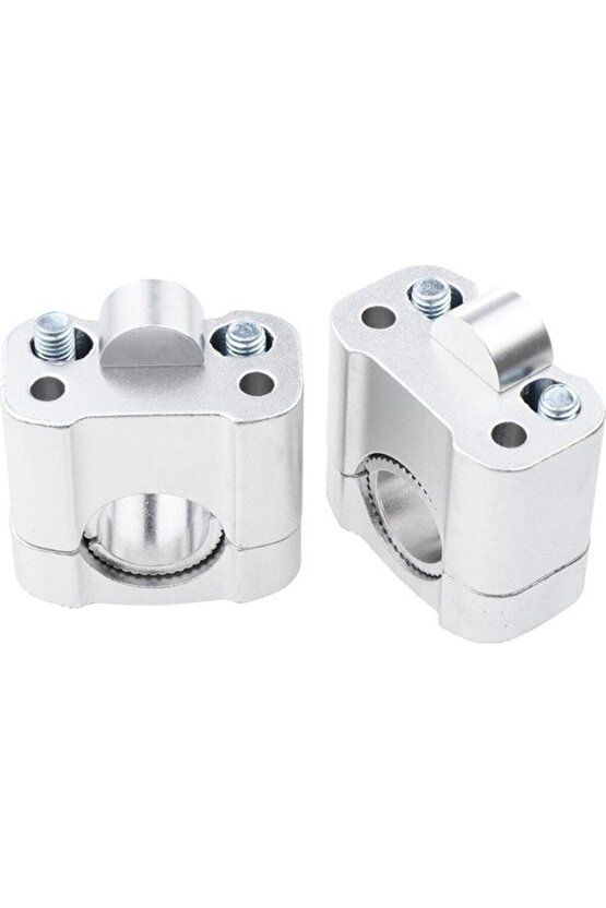 2 Parça Motosiklet Gidon Yükselticil 22 mm. 28 mm Nikel Takım