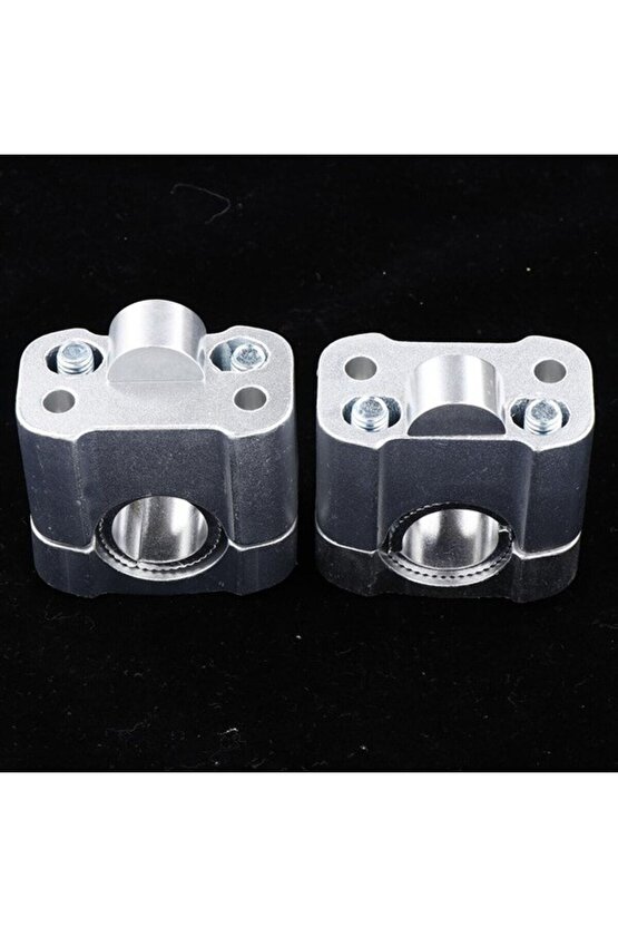 2 Parça Motosiklet Gidon Yükselticil 22 mm. 28 mm Nikel Takım