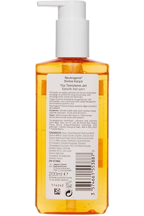 Visibly Clear Sivilce Karşıtı Yüz Temizleme Jeli 200 ml