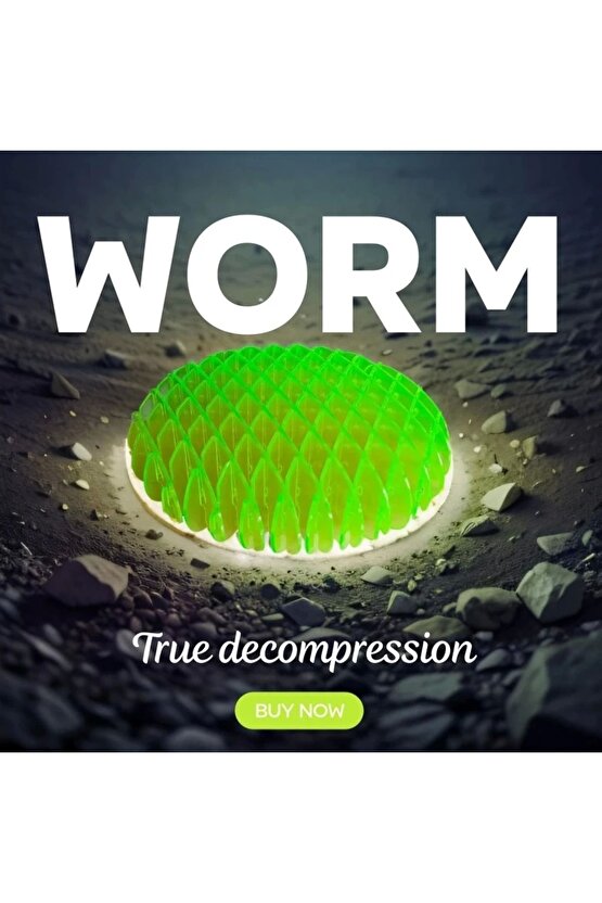 Orijinal Morf Flexi Fidget Stres Oyuncağı Worm Fidget Stres Giderici Solucan Stres Yay - Sarı