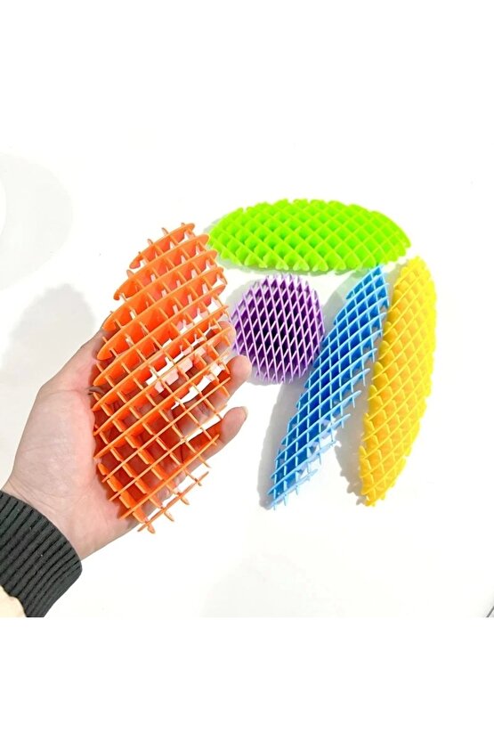 Orijinal Morf Flexi Fidget Stres Oyuncağı Worm Fidget Stres Giderici Solucan Stres Yay - Sarı