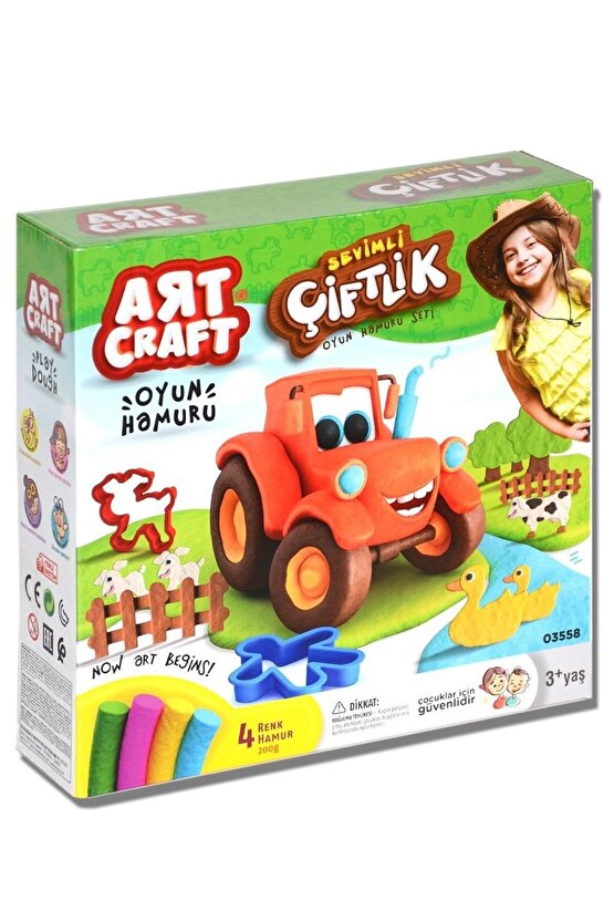 Art Craft 4 Renk Sevimli Çiftlik Oyun Hamuru Seti 03558 29290129290