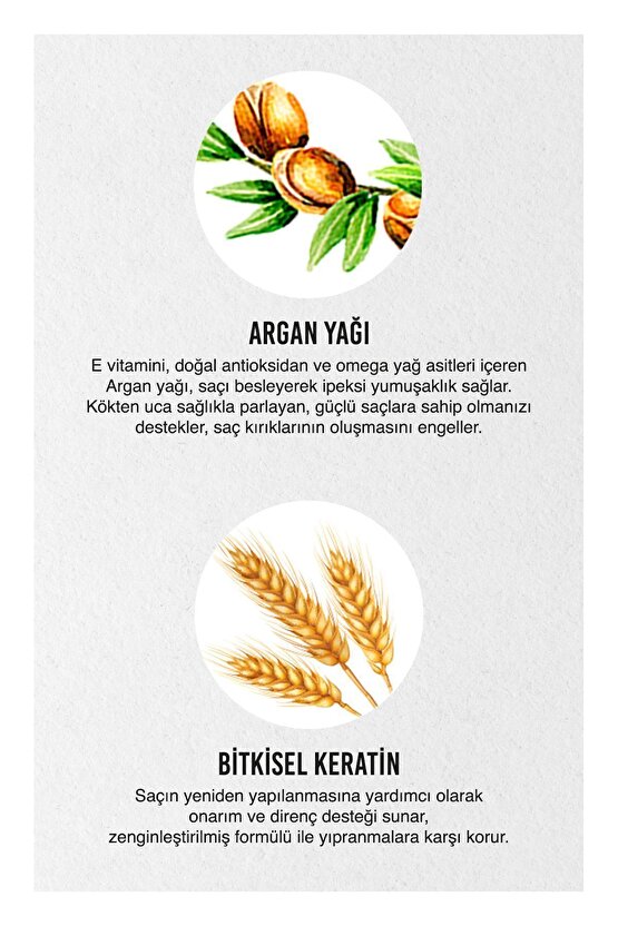 Argan Oil & Keratin Kolay Kırılan Yıpranmış Saçlara Özel Saç Bakım Şampuanı -vegan-450ml