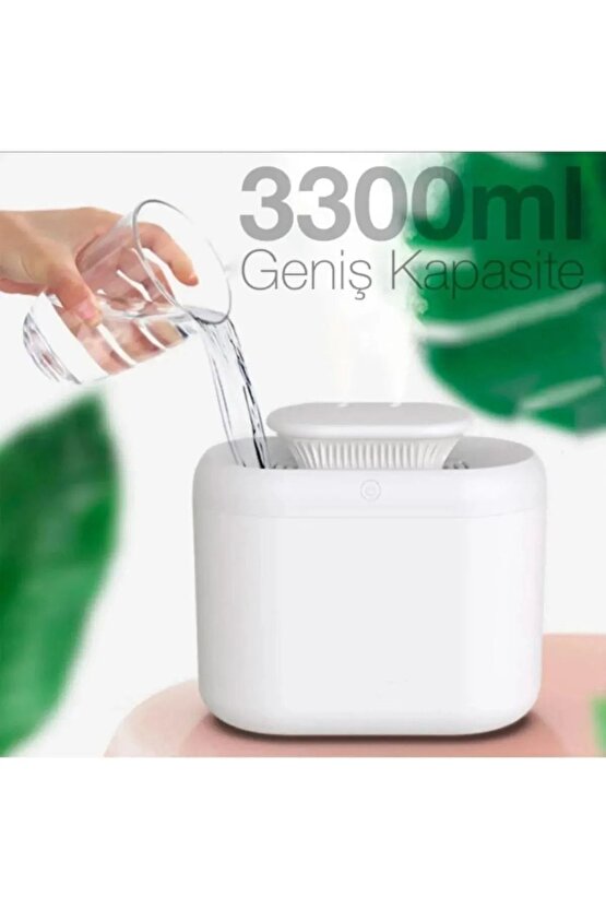 3300 ml Ulrasonik Hava Nemlendirici Buhar Makinesi Ve Aroma Difüzörü A12