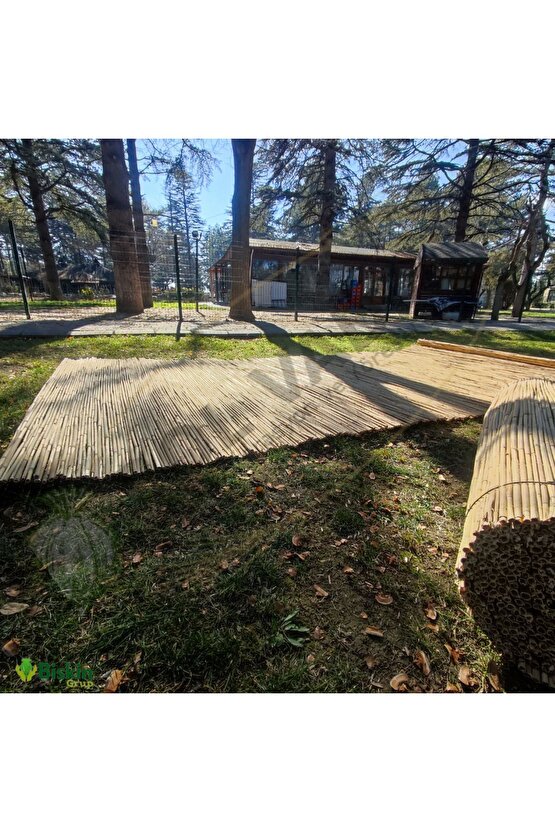 220CM Yükseklik X 150CM Genişlik Doğal Bambu Kamış Hasır Çit Dekoratif Bahçe Balkon ve Duvar Çiti .