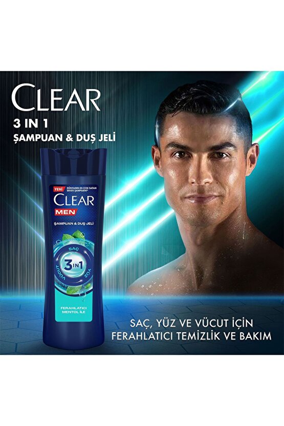 350 ml Men Şampuan 3in1 Mentol