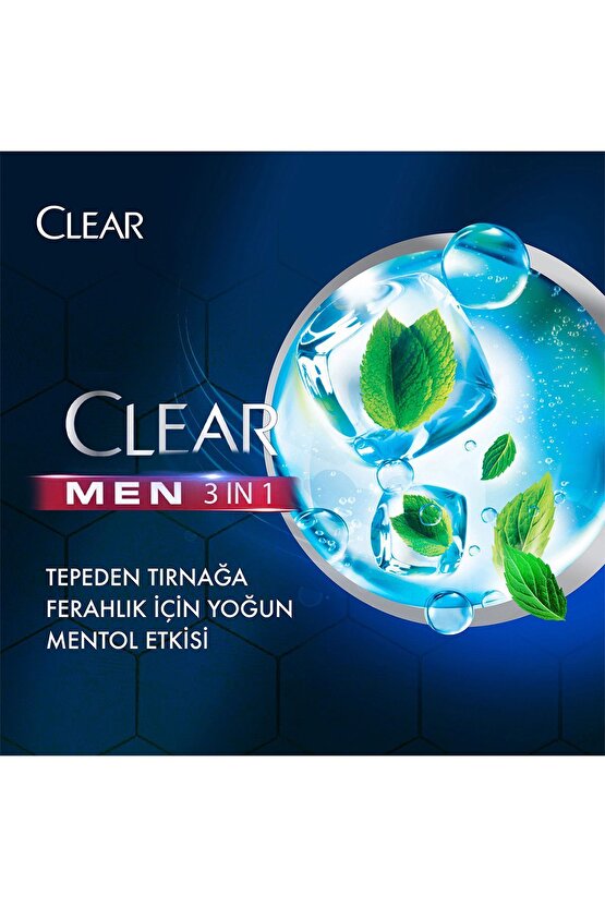 350 ml Men Şampuan 3in1 Mentol