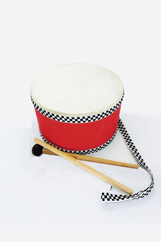 Çağrı Çocuk Davulu Hayvan Derili 18 Cm Tokmak Çubuk