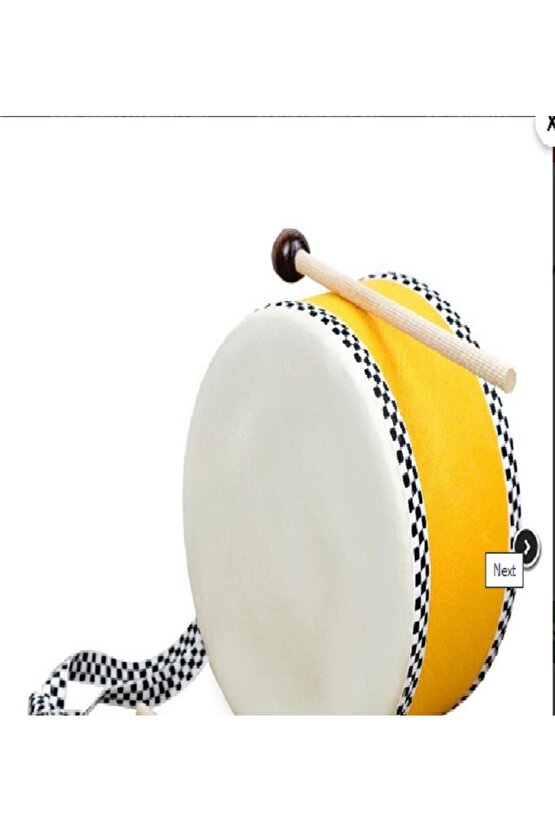 Çağrı Çocuk Davulu Hayvan Derili 18 Cm Tokmak Çubuk