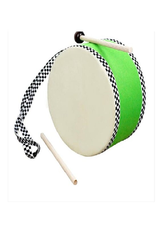 Çağrı Çocuk Davulu Hayvan Derili 18 Cm Tokmak Çubuk