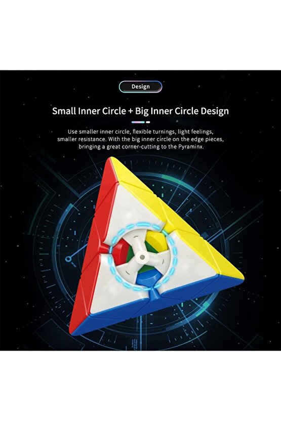 Orijinal MoYu Piramit RS Manyetik Çift Modülasyon Küp - Moyu Speed Cube - Moyu RS Piramit Zeka Küpü