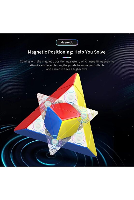 Orijinal MoYu Piramit RS Manyetik Çift Modülasyon Küp - Moyu Speed Cube - Moyu RS Piramit Zeka Küpü
